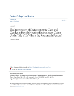 The Intersection of Socioeconomic Class and Gender in Hostile