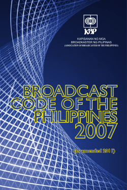 Broadcast code of the PhiliPPines