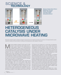 HETEROGENEOUS CATALYSIS UNDER MICROWAVE HEATING