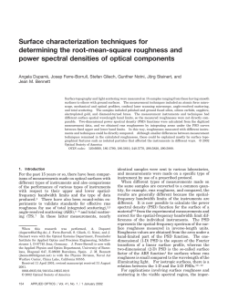 Surface characterization techniques for determining the root