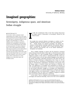 Imagined geographies: Sovereignty, indigenous space, and