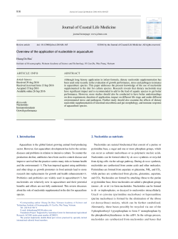 Overview of the application of nucleotide in aquaculture