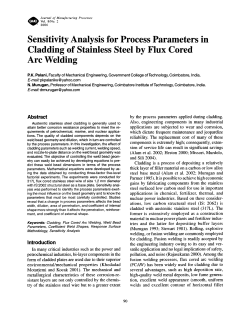 Sensitivity Analysis for Process Parameters in