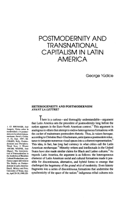 postmodernity and transnational capitalism in latin america