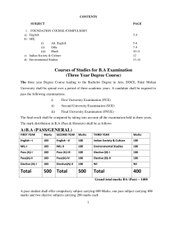 BA compulsory