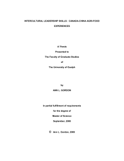 INTERCULTURAL LEADERSHIP SKILLS