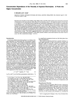 Concentration Dependence of the Viscosity of