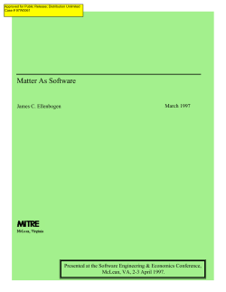 Matter As Software - The MITRE Corporation
