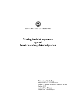 Making feminist arguments against borders and regulated