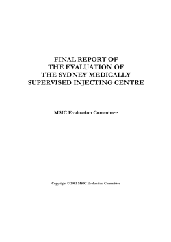 final report of the evaluation of the sydney medically