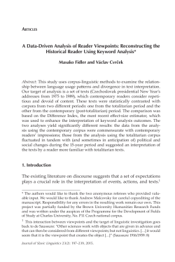 A Data-Driven Analysis of Reader Viewpoints: Reconstructing the
