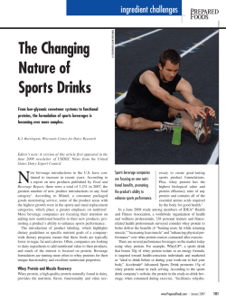 The Changing Nature of Sports Drinks