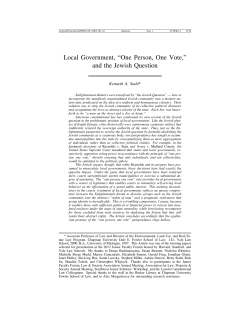 Local Government, &ldquo;One Person, One Vote,&rdquo;