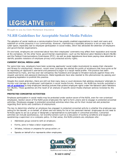 NLRB Guidelines for Acceptable Social Media Policies
