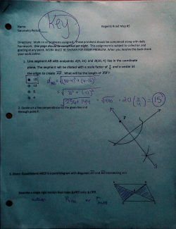 1. Line segment AB with endpoints A(4, 16) and B