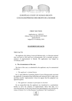 first section the facts