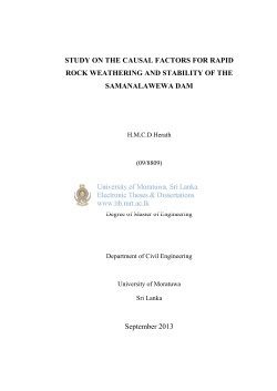 STUDY ON THE CAUSAL FACTORS FOR RAPID ROCK