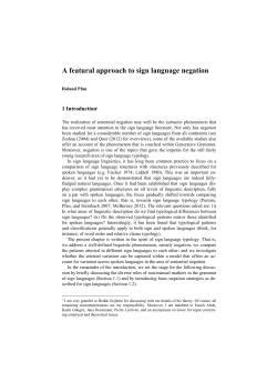 A featural approach to sign language negation