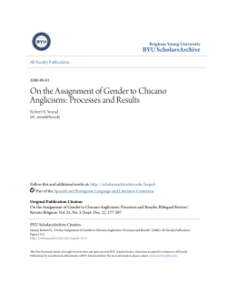 On the Assignment of Gender to Chicano Anglicisms