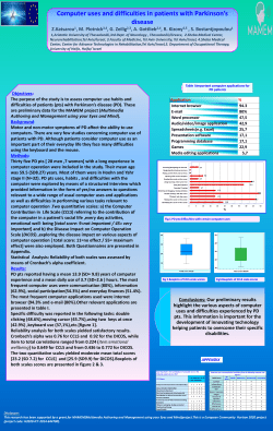 Computer uses and difficulties in patients with Parkinson`s