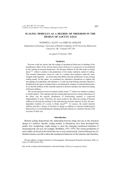 207 scaling modulus as a degree of freedom in the design of locust