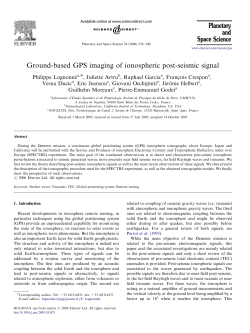 Ground-based GPS imaging of ionospheric post