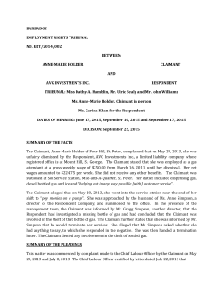 Decision - AnneMarie Holder v AVG Investments Inc