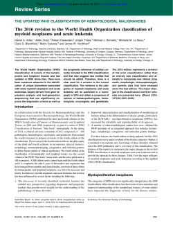 The 2016 revision to the World Health Organization classification of