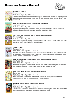 Humorous Books - Grade 4