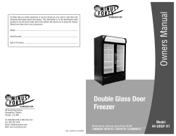 Double Glass Door Freezer - Minus Forty Technologies