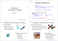 Chemistry: The Study of Change