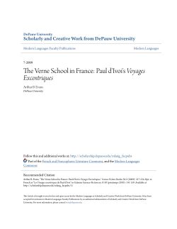 The Verne School in France: Paul d`Ivoi`s Voyages Excentriques