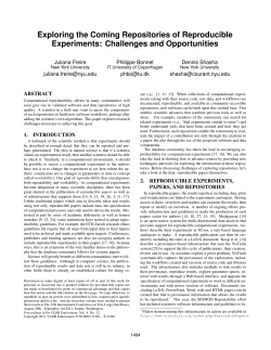 Exploring the Coming Repositories of Reproducible Experiments