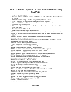 Lab Safety FAQs - Drexel University