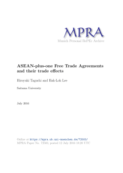 ASEAN-plus-one Free Trade Agreements and their trade effects