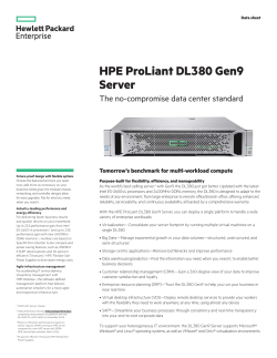 HPE ProLiant DL380 Gen9 Server data sheet