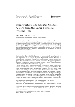 Infrastructures and Societal Change. A View from