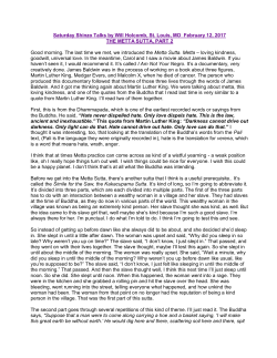 Saturday Shinzo Talks by Will Holcomb, St. Louis, MO February 12