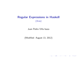 Regular Expressions in Haskell