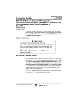 Telephone/Video Modules (Models SDM26P14V and