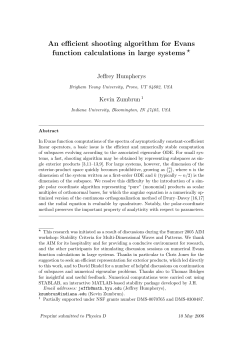 An efficient shooting algorithm for Evans function calculations in