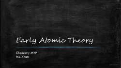 Early Atomic Theory