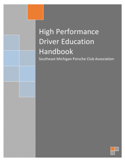 HPDE Handbook - Southeast Michigan Porsche Club of America