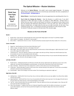 Click this link for the solutions to all the illusions.