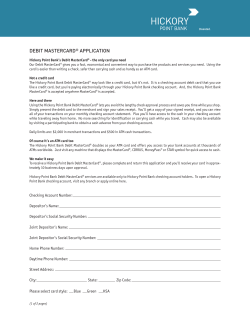 debit mastercard&reg; application
