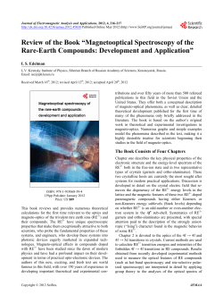 Magnetooptical Spectroscopy of the Rare