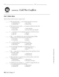 Cold War Practice Exam