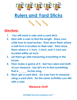 Rulers and Yard Sticks