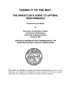 taking it to the mat - Iowa High School Athletic Association