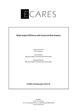 Multi i-output Efficienc cy with G Good and d Bad Ou utputs